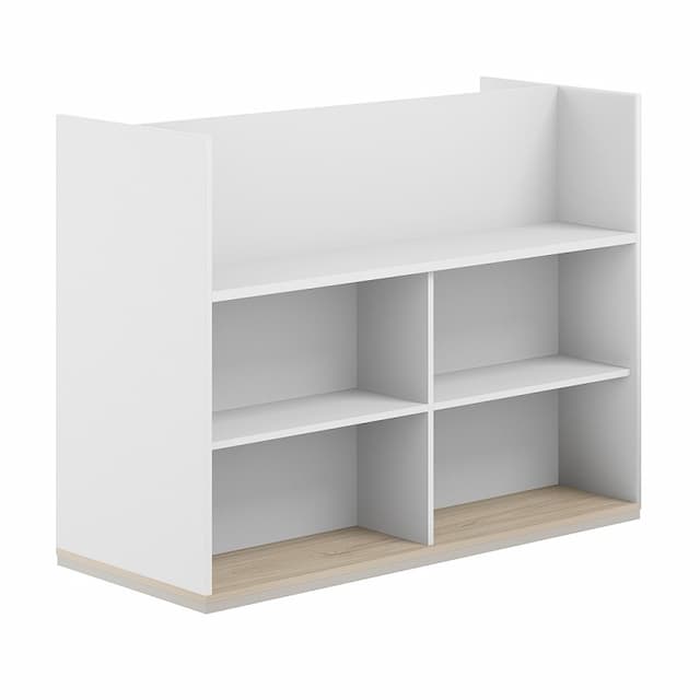 Стеллаж-комбо 1238 двухсторонний Norden Allegro AG.254.300.674.WH с экраном ЛДСП