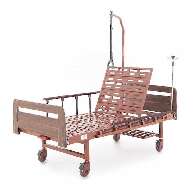 Кровать механическая Med-Mos Е-17В (ЛДСП), коричневая