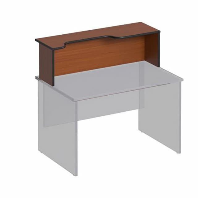 Надстройка к столу с вырезом левая Юнитекс ДИН-Р (160x38x37) ДР 472 ОФ французский орех