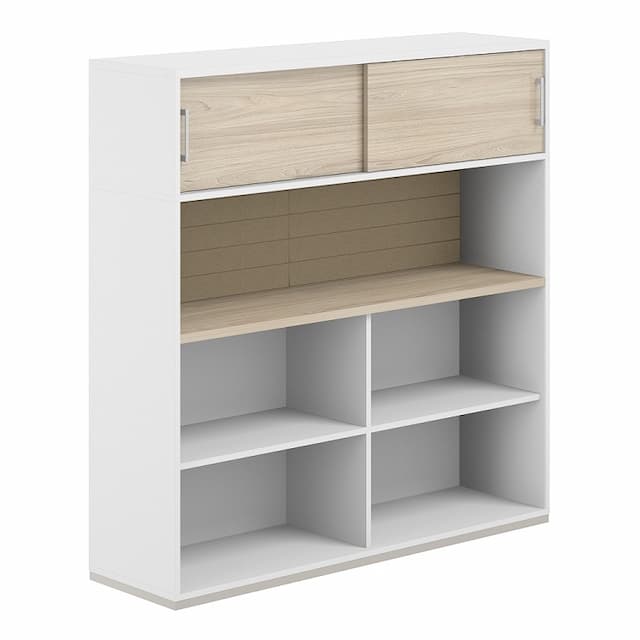 Стеллаж-комбо 1238 односторонний Norden Allegro AG.251.220.661.BG с антресолью и экраном тканевым высоким