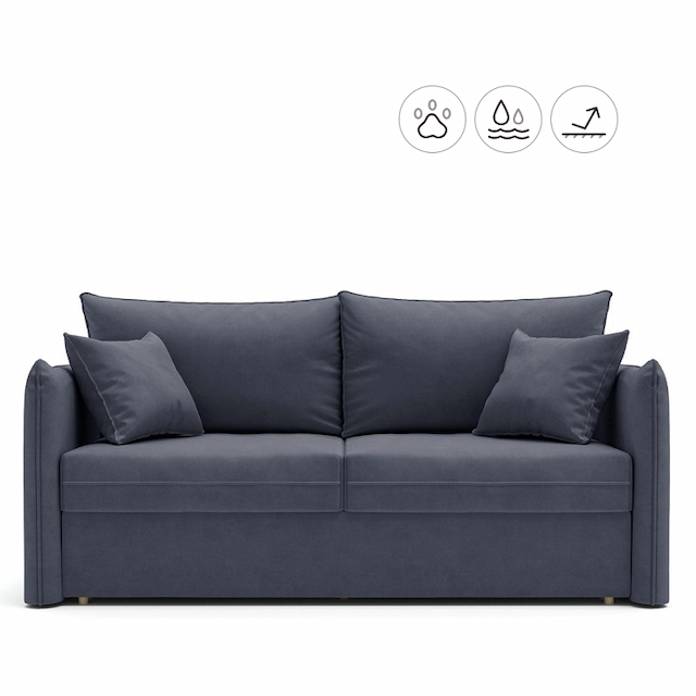 Диван Мастерфабрик Виви Нью ТТ Saga grey ткань рогожка