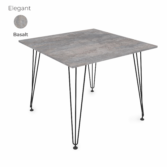 Стол обеденный квадратный Алсав 21Elegant.009 Basalt