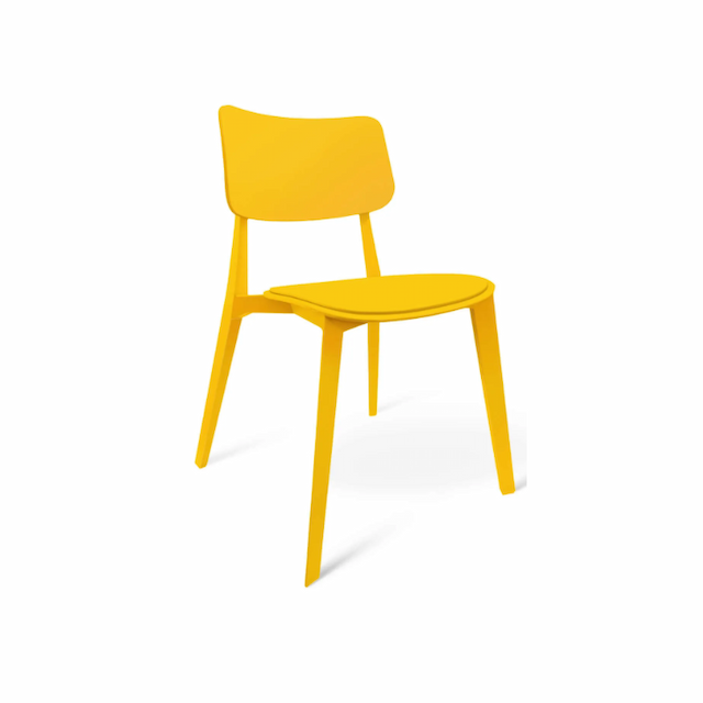 Стул пластиковый Клен SHT-S110-Р шеф140/2 с жестким сиденьем (желтый)