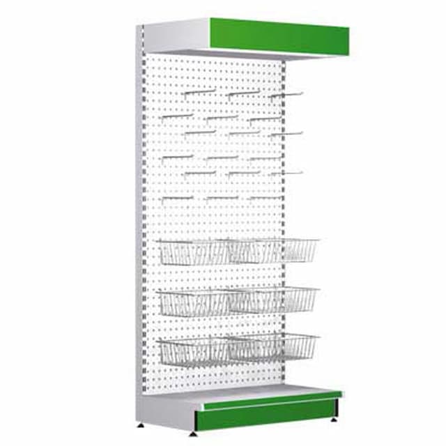 Стеллаж с перфорированной задней панелью Русь MAGMA СК125 с фризом, без навески